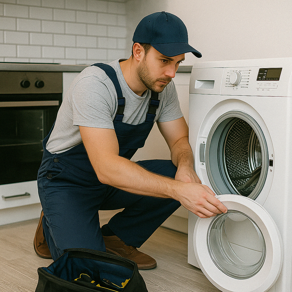 Técnico reparando electrodoméstico a domicilio en Sevilla